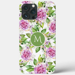 Case-Mate iPhone Case Monogramme Joli violet vert Aquarelle Florale