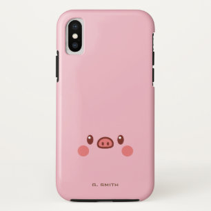 Etui iPhone Case-Mate Monogramme. Kawaii Cute Emoji Piggy.