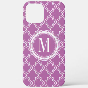 Etui iPhone Case-Mate Monogramme marocain lilas de treillis