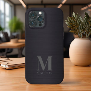 Case-Mate iPhone Case Monogramme métallique noir