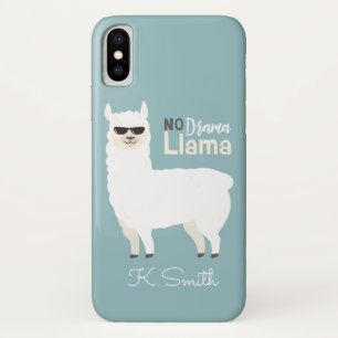 Coques Pour iPhone Monogramme. Mignonne Alpaca. Pas de drame Llama.