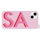 Monogramme minimal initial de giron rose moderne