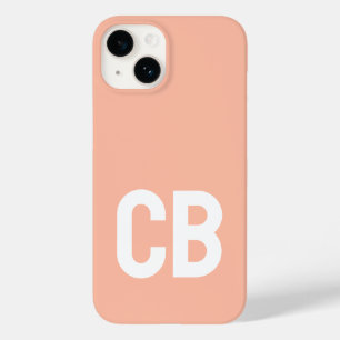 Coque Pour iPhone 14 Monogramme minimaliste de teinte souple couleur te