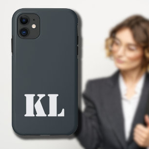 Case-Mate iPhone Case Monogramme minimaliste en métal métallique