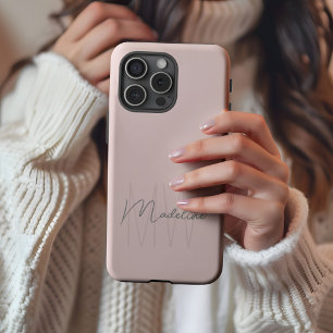 Coques iPhone 16 Pro Max Monogramme minimaliste moderne