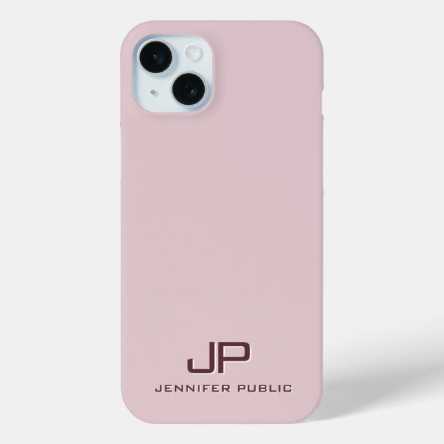 Coques Case-Mate iPhone Monogramme Modèle moderne  Best Rose Gold (Verso)