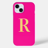 Monogramme moderne Hot rose