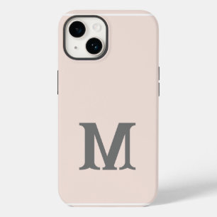 Coque Pour iPhone 14 Monogramme moderne initiale simple