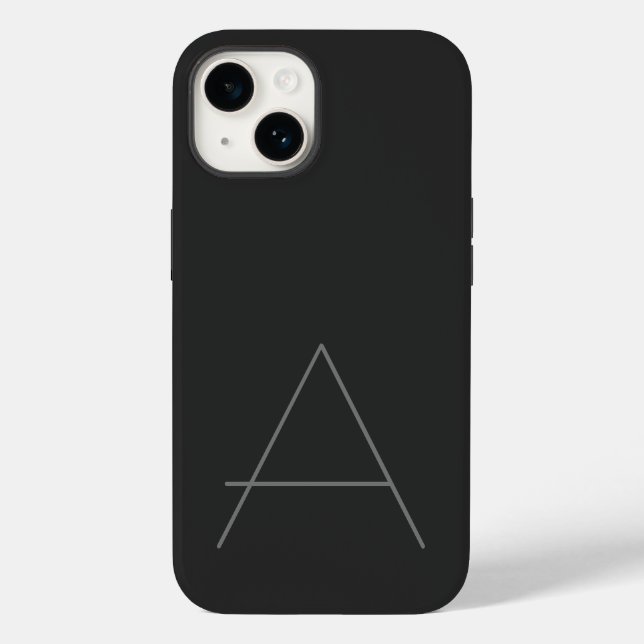 Coques Case-Mate iPhone Monogramme moderne initiale simple (Verso)