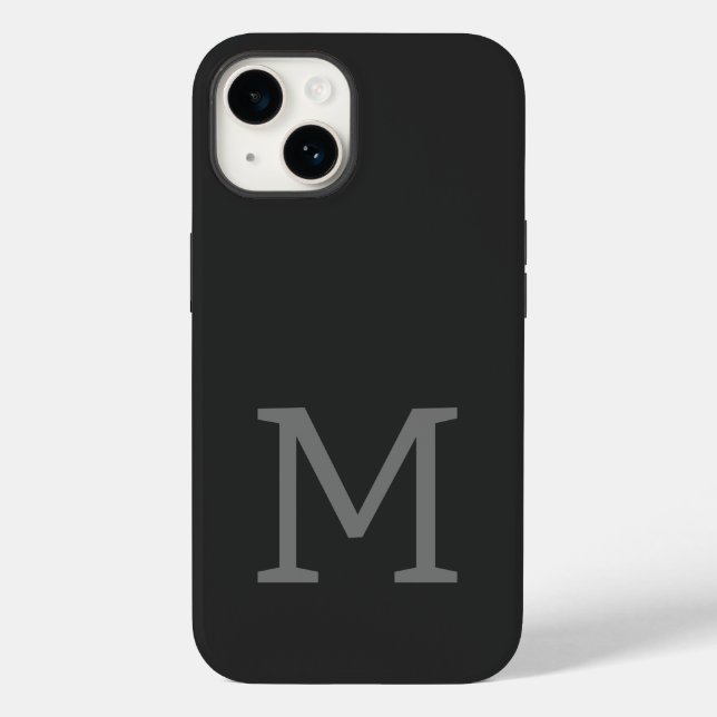 Coques Case-Mate iPhone Monogramme moderne initiale simple (Verso)