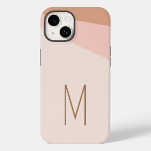 Coque Pour iPhone 14 Monogramme Moderne Plain Coque-Mate initial