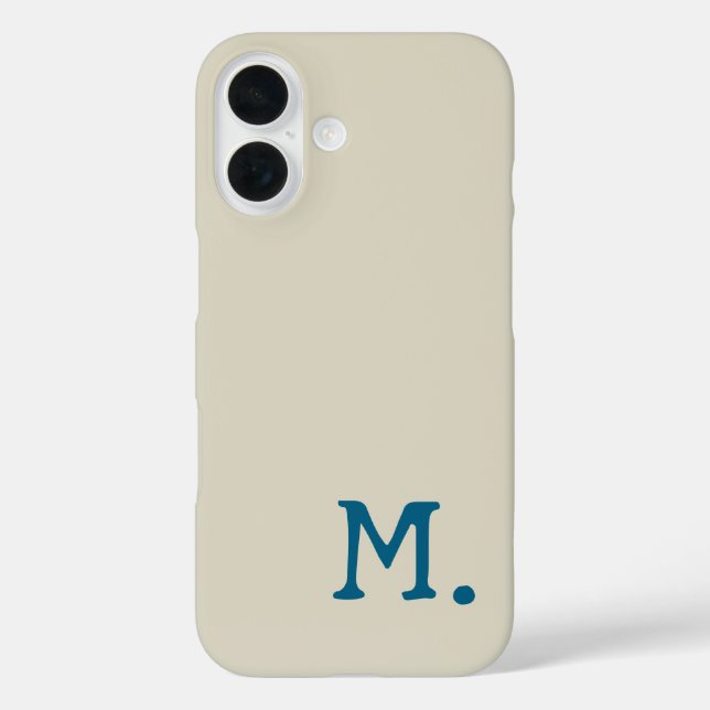 Coques Case-Mate iPhone Monogramme moderne Remplacer initial Ajouter le vô (Verso)
