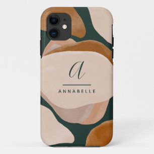 Case-Mate iPhone Case Monogramme moderne rouille vert abstrait chic chic