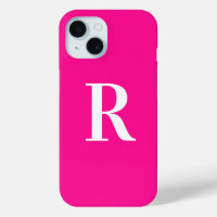 Monogramme Moderne Simple Hot Pink