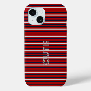 Coque Pour iPhone 15 Monogramme moderne trié
