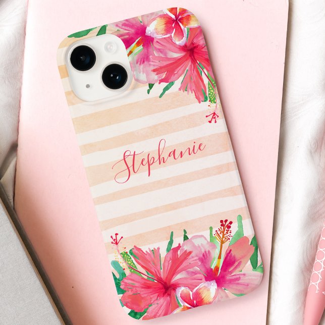 Coques Case-Mate iPhone Monogramme moderne Tropical Botanique (Créateur téléchargé)