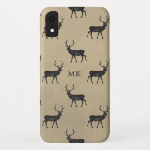 Case-Mate iPhone Case Monogramme Monogramme Cerf Stag Rustique Motif