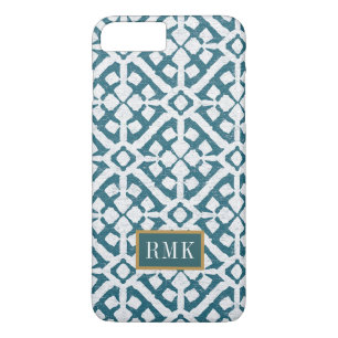 Coque Case-Mate Pour iPhone Monogramme  Motif bleu d'Amadora