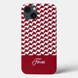 Case-Mate iPhone Case Monogramme motif de base rouge et blanc