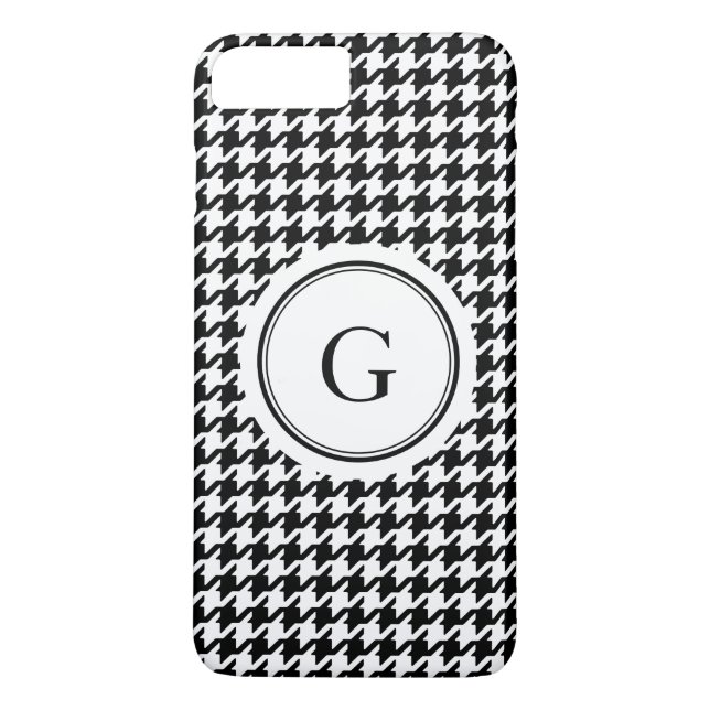 Coques Case-Mate iPhone Monogramme motif de socle noir tendance (Dos)