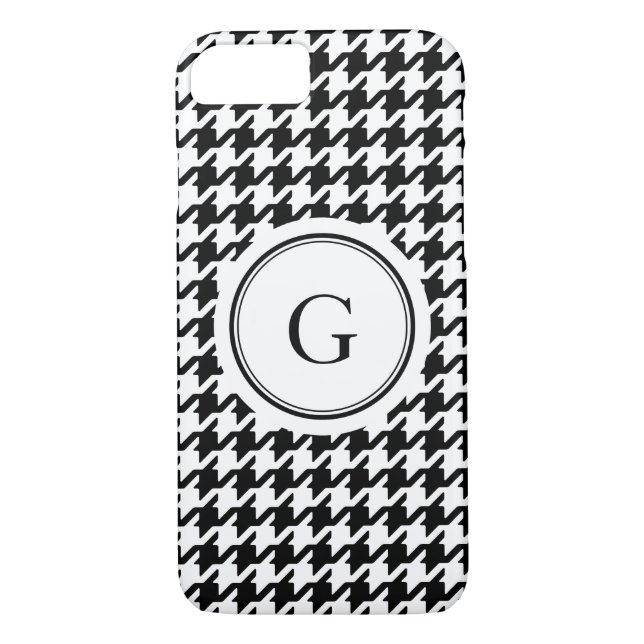 Coques Case-Mate iPhone Monogramme motif de socle noir tendance (Dos)