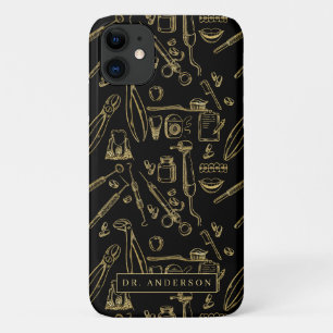Case-Mate iPhone Case Monogramme Motif Dentistry Art Gold
