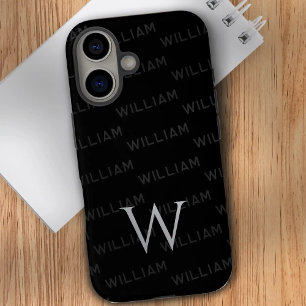 Coque Pour iPhone 16 Monogramme motif Typographie moderne
