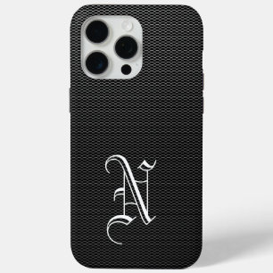 Coque iPhone 15 Pro Max Monogramme "N" Faux fibre de carbone OtterBox