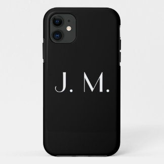 Case-Mate iPhone Case Monogramme noir blanc à deux lettres Typographie m