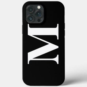 Case-Mate iPhone Case Monogramme noir blanc minimaliste moderne
