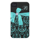 Monogramme noir élégant d'arc de diamant de