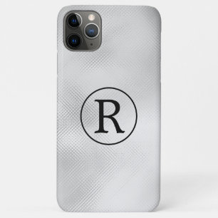 Case-Mate iPhone Case Monogramme noir en cercle en DIY, verre gris