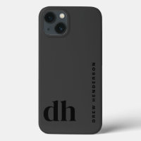 Monogramme noir minimaliste moderne