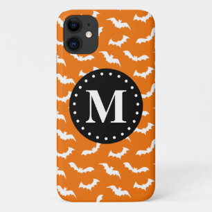 Case-Mate iPhone Case Monogramme noir Motif de chaume d'Halloween orange