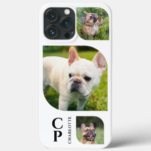 Case-Mate iPhone Case Monogramme Nom 3 Photo Collage Simple Moderne