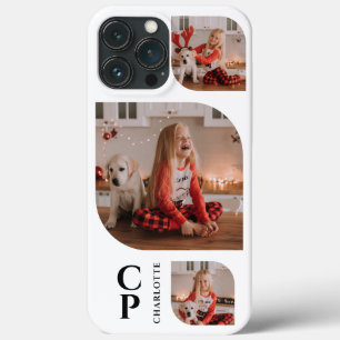 Case-Mate iPhone Case Monogramme Nom 3 Photo Collage Simple Moderne