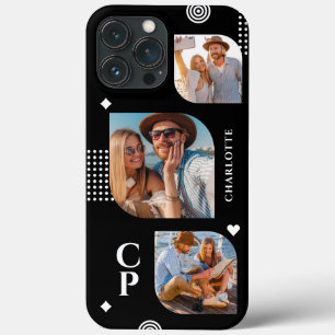 Case-Mate iPhone Case Monogramme Nom 3 Photo Collage tendance moderne