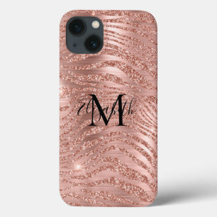 Case-Mate iPhone Case Monogramme Nom Rose Parties scintillant or Poster 