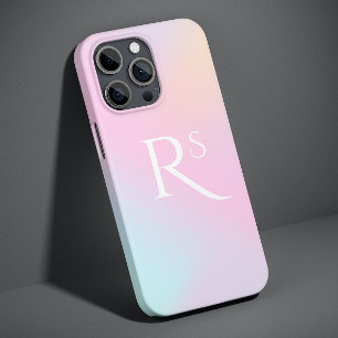 Case-Mate iPhone Case Monogramme Ombre Holographique Rose Girl Personnal