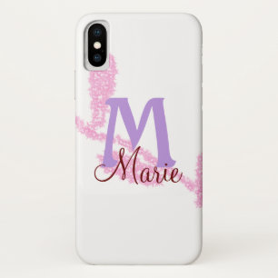 Case-Mate iPhone Case Monogramme pailleté rouge simple ajoutez votre let