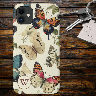 Case-Mate iPhone Case Monogramme Papillons Vintage