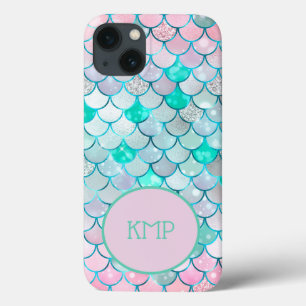 Case-Mate iPhone Case Monogramme Parties scintillant rose verte Étales d