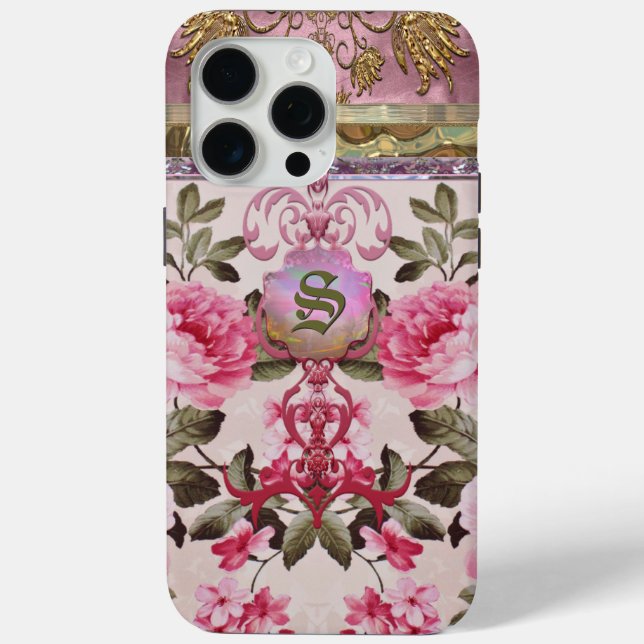 Coques Case-Mate iPhone Monogramme Peony Place (Verso)