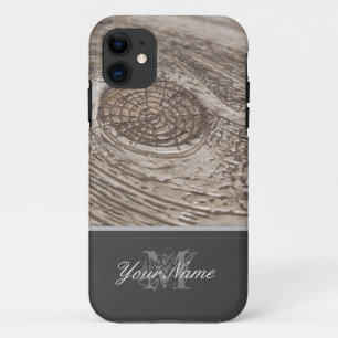 Case-Mate iPhone Case Monogramme personnalisable avec grunge en bois!