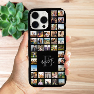 Coques iPhone 16 Pro Max Monogramme personnalisé 37 Collage photo