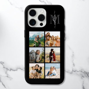 Coque iPhone 15 Pro Max Monogramme Personnalisé 6 Photo Collage