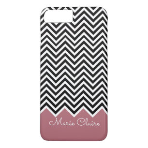 Etui iPhone Case-Mate Monogramme personnalisé Chevron moderne en or noir
