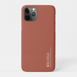 Case-Mate iPhone Case monogramme personnalisé, couleur terre cuite moder