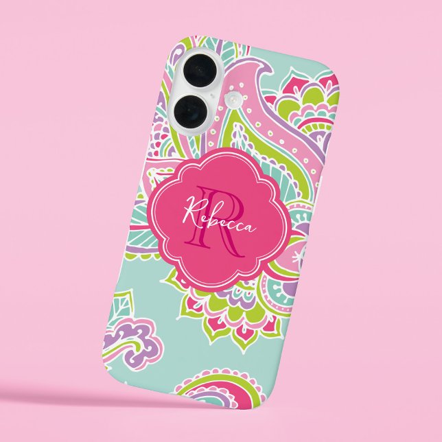 Coques Case-Mate iPhone Monogramme personnalisé de la marguerite de la men (Créateur téléchargé)