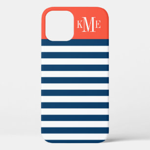 Etui iPhone Case-Mate Monogramme Personnalisé De La Marine Rouge Orange